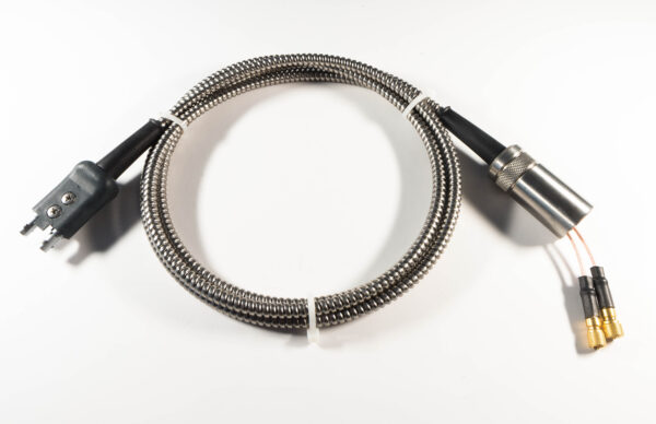 Armor Jacketed Probe Cable, Straight Inst.  End Connector